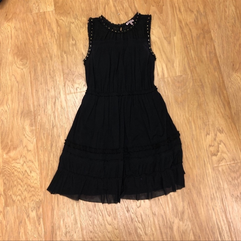 Juicy Couture Black Ruffled Mesh Dress - Picture 4 of 7